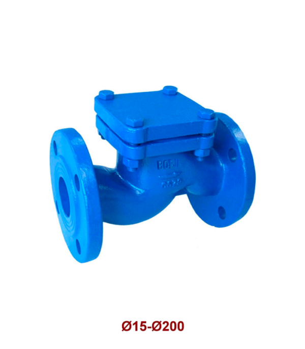 Piston-type check valve for horizontal piping