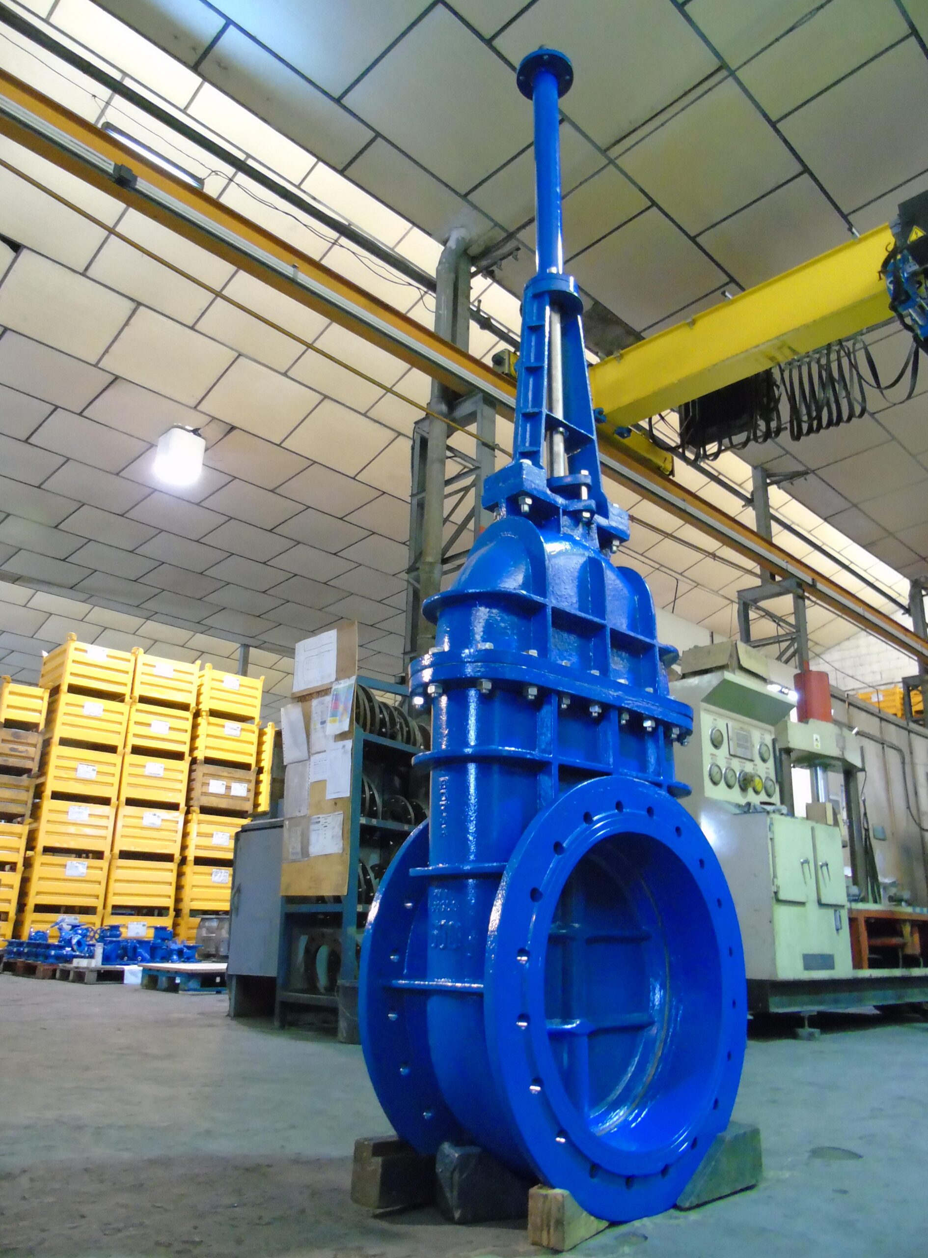 Válvulas de compuerta DN1000 con sellado elastomérico y final de carrera fabricadas por Borja Valves para proyecto internacional.